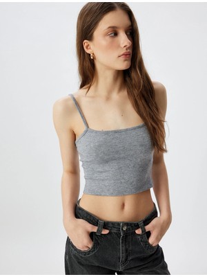 Koton Ince Askılı Slim Fit Crop Atlet