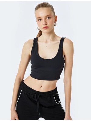 Koton Slim Fit Kolsuz U Yaka Kaplı  Sporcu Sütyeni