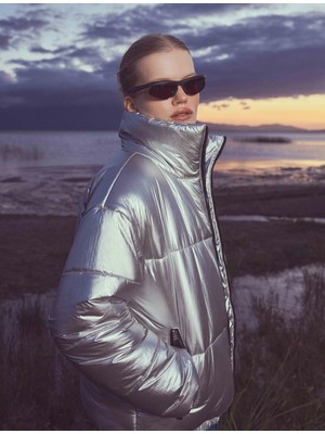 Koton Outdoor Mont Dik Yaka Metalik Fermuarlı Cepli Su Itici