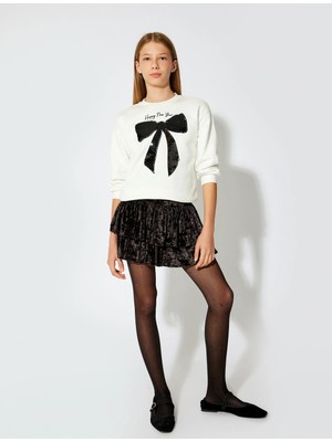 Koton Kadife Etek Fırfırlı Katlı