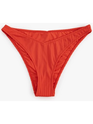 Koton Astarlı Dokulu Asimetrik Bel Bikini Altı