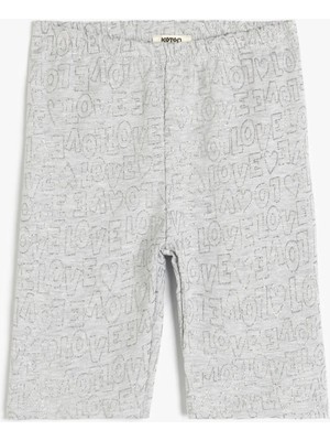 Koton Beli Lastikli Pamuk Karışımlı Basic Kısa Tayt