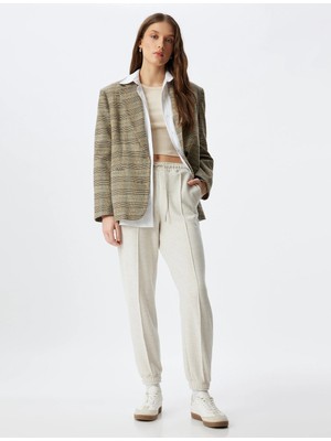 Koton Beli Bağlamalı Cep Detaylı Nervürlü Jogger Pantolon