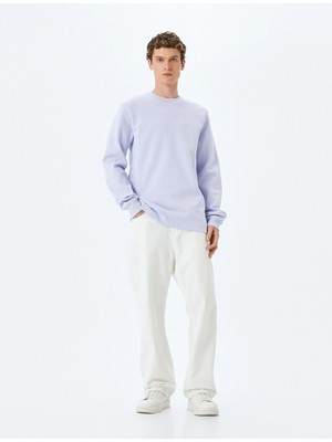 Koton Bisiklet Yaka Pamuklu Basic Sweatshirt