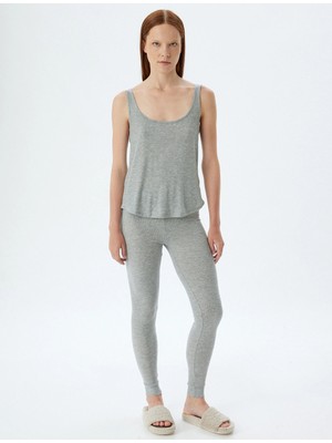 Koton Pijama Altı Fitilli Örme Jogger Standart Bel