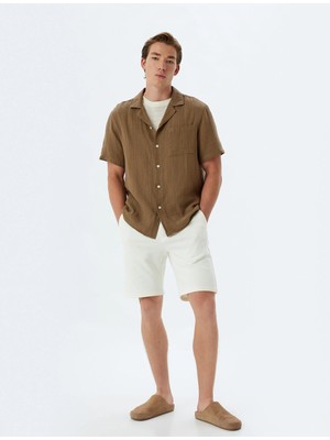 Koton Chino Şort Kısa Cep Detaylı Pamuk Karışımlı