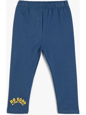 Koton Baskılı Normal Paça Pamuklu Tayt