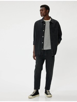 Koton Loose Fit Jean Pantolon - Steve Jean Erkek Dar Paça Siyah Günlük Stil