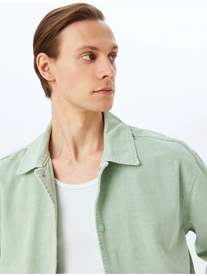 Koton Çıtçıt Düğmeli Cep Detaylı Pamuklu Kot Ceket