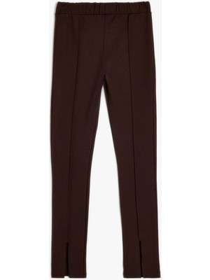 Koton Beli Lastikli Viskon Karışımlı Nervür Detaylı Tayt