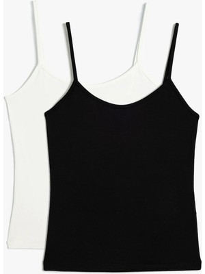 Koton Ince Askılı Atlet Viskon Kumaş