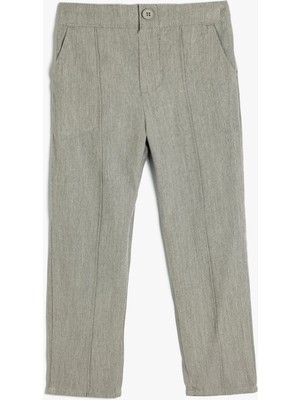 Koton Chino Pantolon Cep Detaylı Dar Kesim