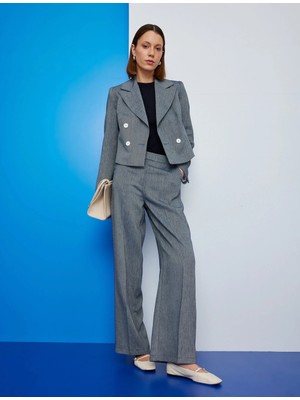 Koton Cepli Yüksek Bel Geniş Paça Kadın Kumaş Pantolon