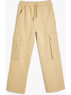 Koton 5WKB40151TK 057 Bej Erkek Cocuk Jersey Esofman Alt