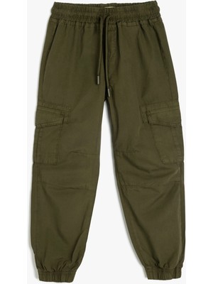 Koton Beli Bağcıklı Cepli Jogger Kargo Pantolon