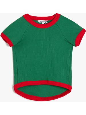 Koton Bisiklet Yaka Baskılı Köpek Sweatshirt