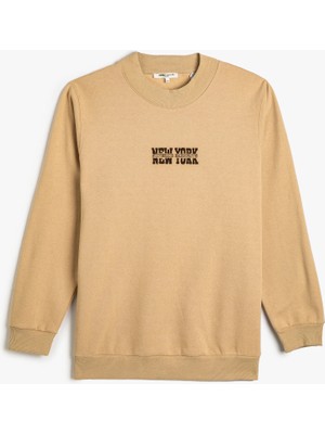 Koton 4WAM70123MK Koton Erkek  Sweat Bej