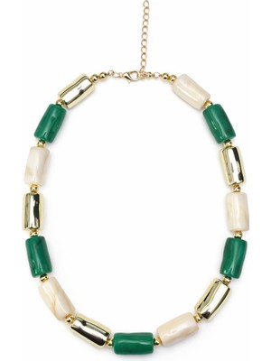 Yeşil Sedef Taşlı Kolye