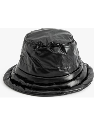 Koton Suni Deri Bucket Şapka Yumuşak Içi Dolgulu