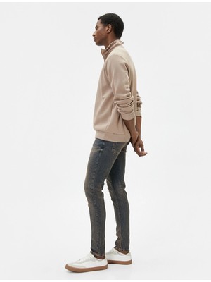 Koton Skinny Fit Yıkamalı Kot Pantolon Michael Jean