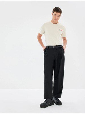Koton Straight Fit Viskon Karışımlı Cep Detaylı Düğmeli Kumaş Pantolon