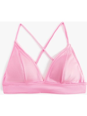 Koton Arkası Çapraz Askılı Bağlama Detaylı Bralet Bikini Üst