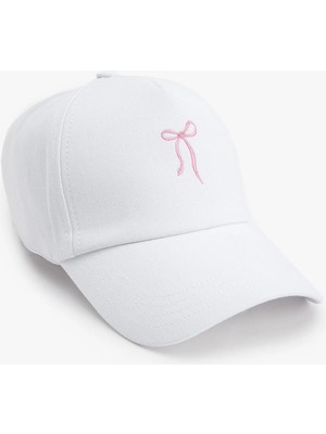 Koton Pamuklu Kalp Işlemeli Kep Şapka