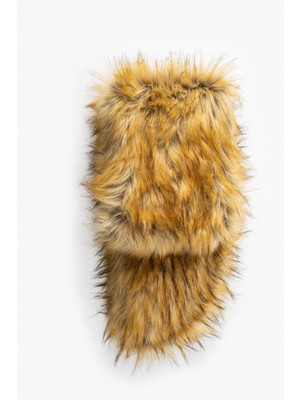 Koton Atkı Uzun Suni Kürk Dokulu Çok Renkli