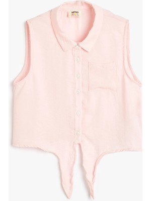 Koton Kolsuz Gömlek Belden Bağlamalı Cep Detaylı