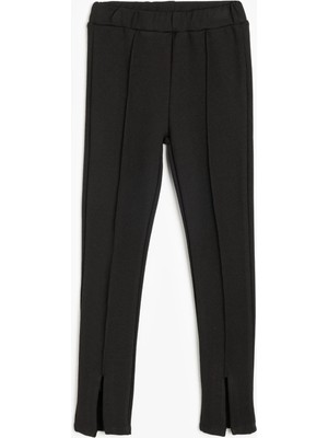 Koton Basic Tayt Beli Lastikli Dikiş Detaylı Yırtmaçlı