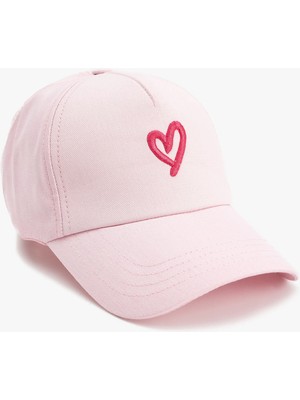 Koton Pamuklu Kalp Işlemeli Kep Şapka