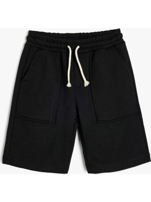 Koton Basic Şort Beli Bağlamalı Cepli