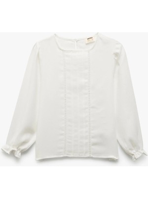 Koton Bisiklet Yaka Uzun Kollu Viskon Bluz