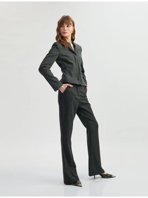 Koton Slim Fit Cepli Kemer Detaylı Ispanyol Paça Kumaş Pantolon