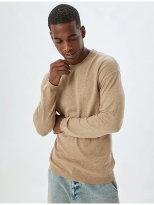 Koton Triko Kazak Bisiklet Yaka Basic Viskon Yün Karışımlı