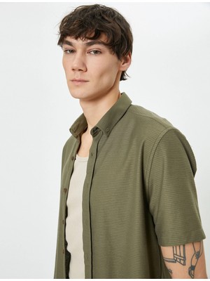 Koton Erkek Gömlek Haki 4SAM60003HK