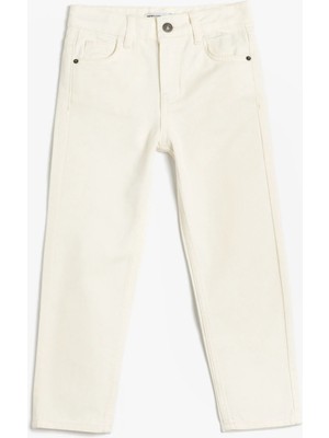 Koton Pamuklu Ayarlanabilir Lastikli Cep Detaylı Denim Pantolon