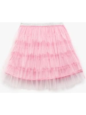 Koton Beli Lastikli Tüllü Kat Detaylı Tütü Etek