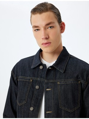 Koton Kot Ceket Cep Detaylı Düğmeli Pamuklu