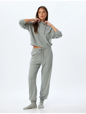 Koton Kapüşonlu Pijama Üstü Uzun Kollu
