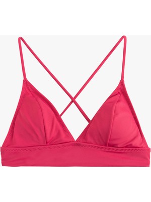 Koton Arkası Çapraz Bağlama Detaylı V Yaka Bralet Bikini Üstü