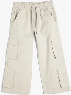 Koton Kargo Pantolon Geniş Paça Pamuklu