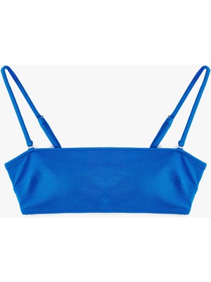 Koton Astarlı Hafif Dolgulu Çıkarılabilir Askılı Straplez Bikini Üstü
