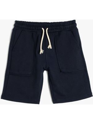 Koton Basic Şort Beli Bağlamalı Cepli