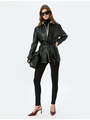 Koton Standart Bel Nervürlü Tayt