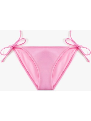 Koton Astarlı Parlak Yanları Bağlamalı Ipli Bikini Altı
