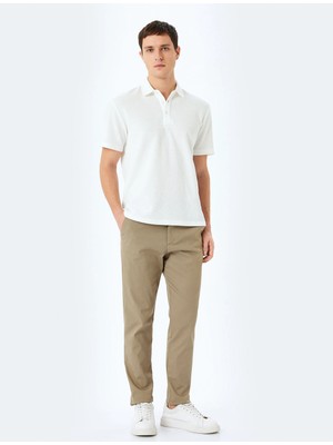 Koton Pamuk Karışımlı Kısa Kollu Regular Fit Düğmeli Polo Yaka Tişört