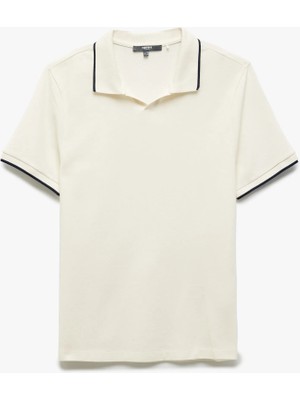 Koton Kontrast Detaylı Pamuklu Kısa Kollu Slim Fit Polo Yaka Tişört