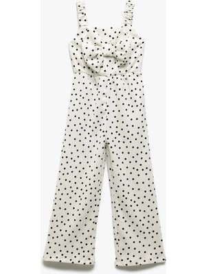 Koton Fiyonk Detaylı Puantiyeli Askılı Uzun Tulum