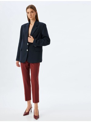 Koton Yüksek Bel Cigarette Kumaş Pantolon Slim Fit Cepli